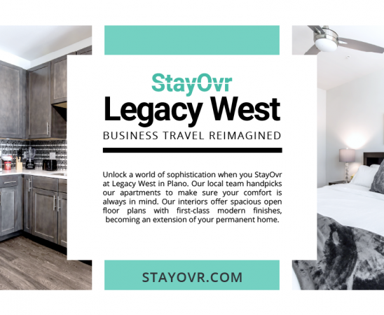 Welcome to StayOvr at Legacy West in Plano.